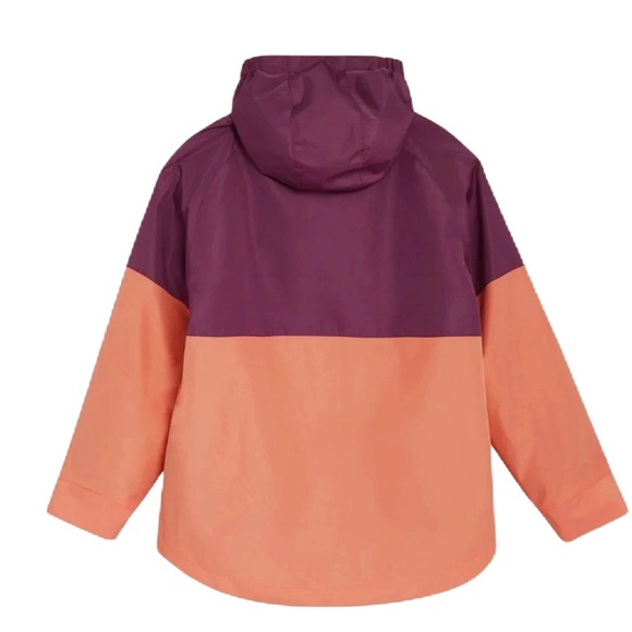 NWT Eddie Bauer Kids' Purple and Orange Raincoat 3-in-1 Jacket Sz. L 14/16 - Picture 8 of 9